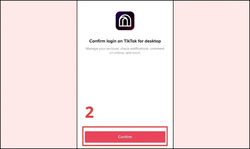 Nhấn chọn nút Xác nhận/Confirm