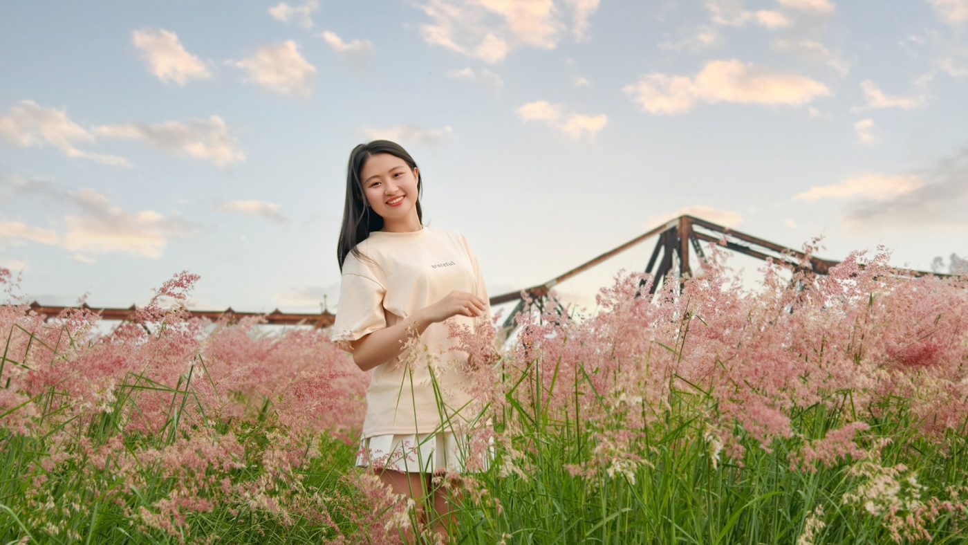 Bãi cỏ hồng giữa lòng Hà Nội đẹp thơ mộng không kém Đà Lạt, hút khách chụp ảnh