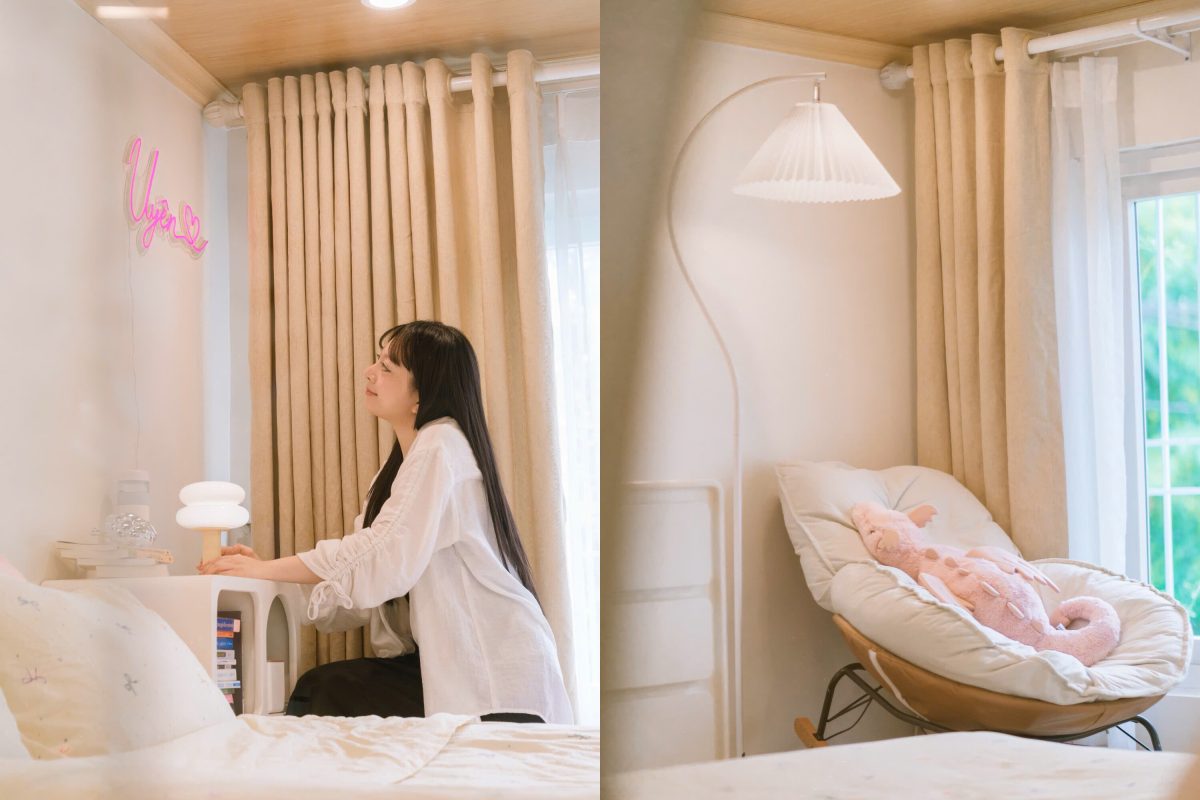 Gái xinh 2K tích lũy tiền từ thời sinh viên, tiết kiệm được 100 triệu đồng thiết kế căn nhà gác xép màu hồng 40m2 đẹp mê