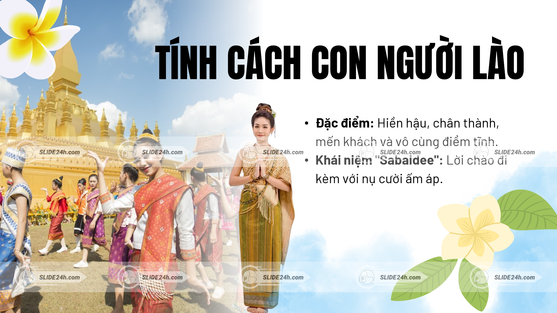 con người lào hiền hòa thân thiện trang phục truyền thống