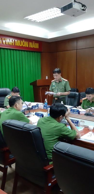 NGHIỆM THU ĐỀ TÀI KHOA HỌC VÀ CÔNG NGHỆ CẤP BỘ: “PHÒNG, CHỐNG TỘI PHẠM CƯỚP TÀI SẢN TẠI CÁC CƠ SỞ KINH DOANH VÀNG, BẠC, ĐÁ QUÝ CỦA LỰC LƯỢNG CẢNH SÁT HÌNH SỰ CÔNG AN CÁC TỈNH, THÀNH PHỐ NAM BỘ” DO ĐỒNG CHÍ VŨ DUY CÔNG LÀM CHỦ NHIỆM, NĂM 2019