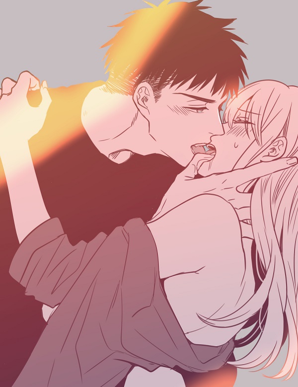 Hình ảnh cặp đôi hôn nhau anime
