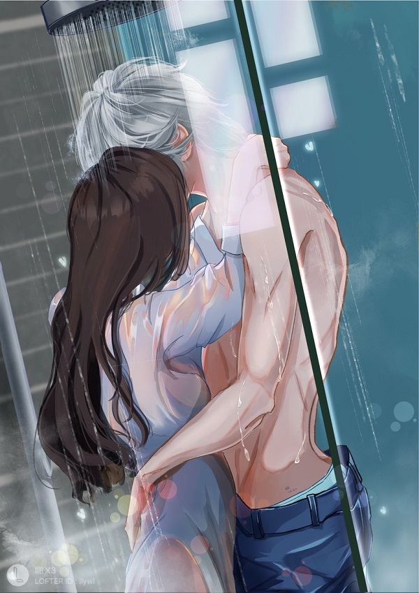Hình ảnh hôn nhau đắm đuối anime