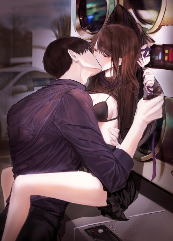 Hình ảnh anime hôn nhau nhẹ nhàng