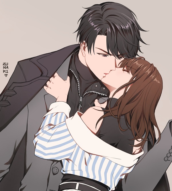 Ảnh anime hôn nhau trong rừng hoa