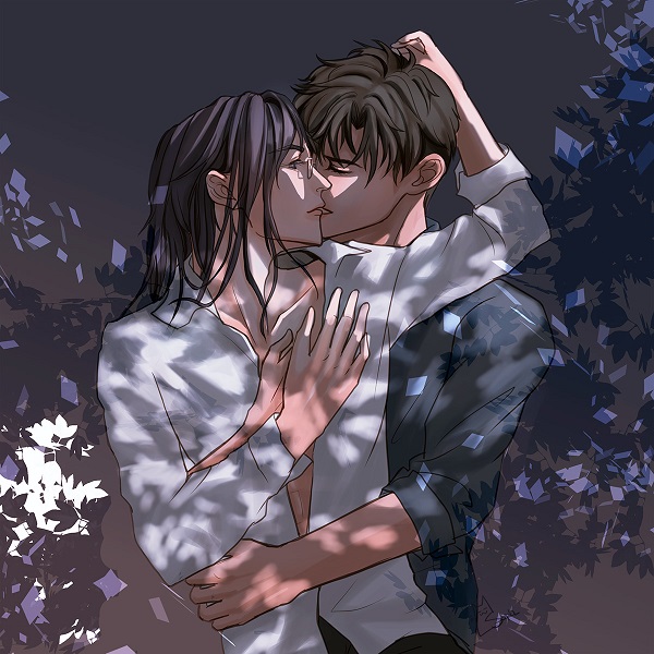 Ảnh anime cặp đôi hôn nhau trong đêm