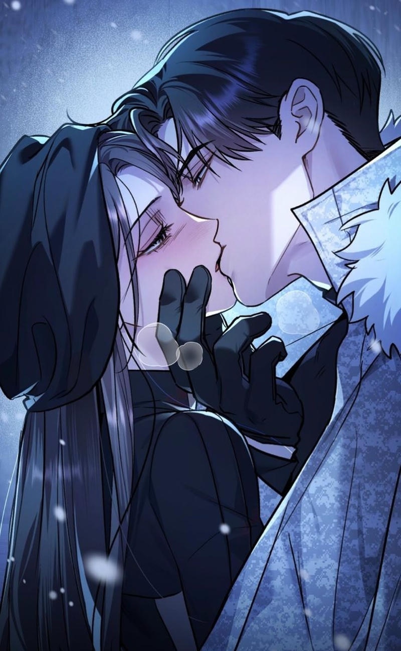 Hình ảnh anime hôn nhau lãng mạn giữa trời đêm