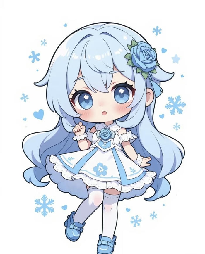 bức tranh chibi nữ ngộ nghĩnh