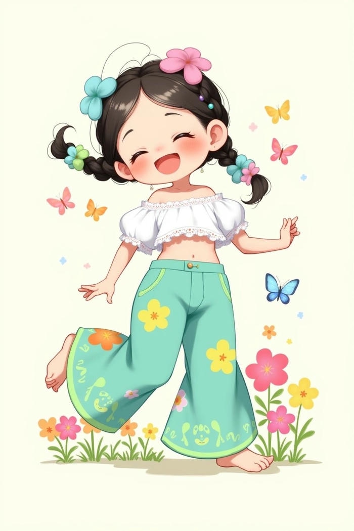 nhân vật chibi nữ đáng yêu