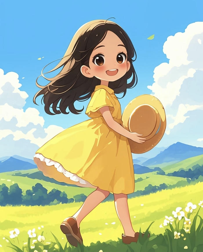 hình chibi nữ cute nhỏ nhắn đáng yêu