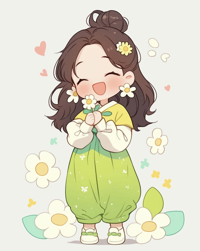 hình ảnh chibi nữ cute nhẹ nhàng trong sáng