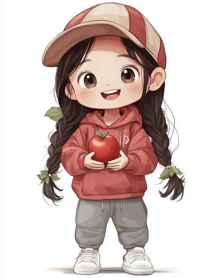 hình chibi nữ cute nét vẽ ngọt ngào