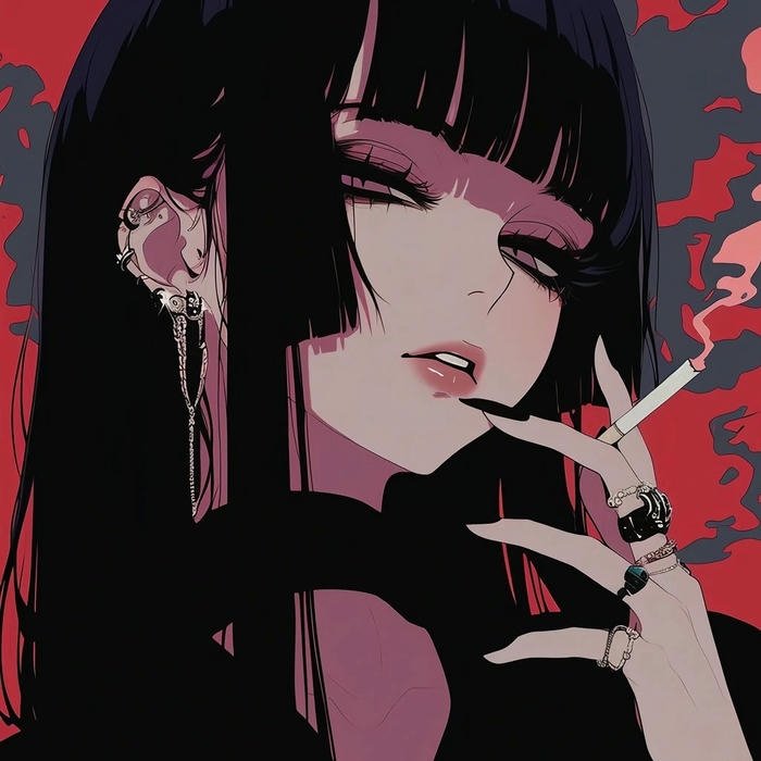 avatar anime cool nữ che nửa mặt bí ẩn