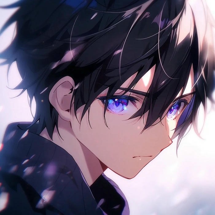 avatar anime ngầu nam cúi mặt trong bóng tối