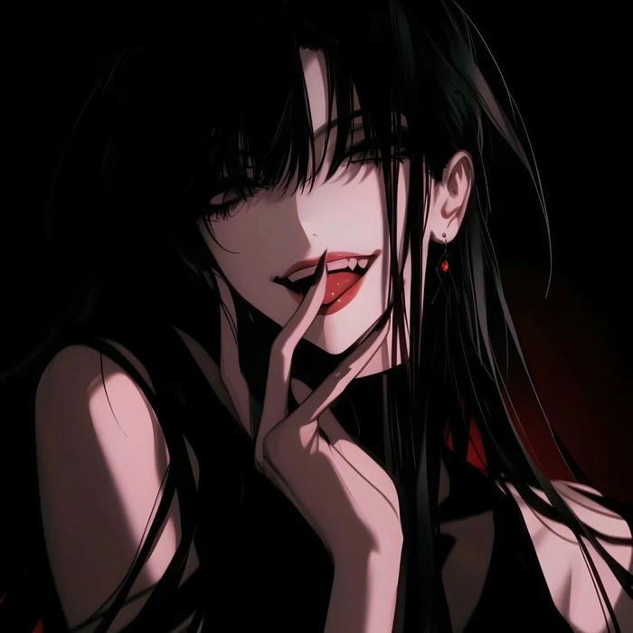 avatar anime ngầu cô gái trong bóng tối quyến rũ
