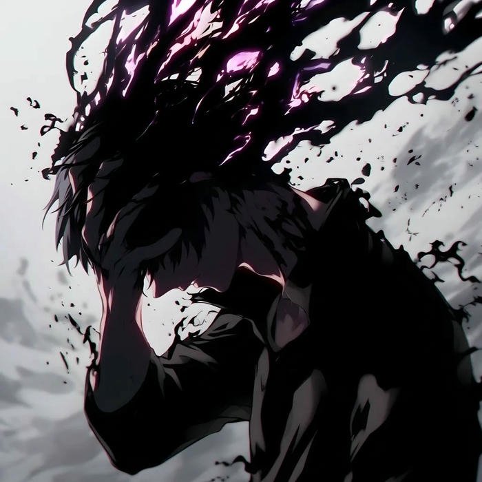 avatar anime cool nam với hiệu ứng bóng tối bao quanh