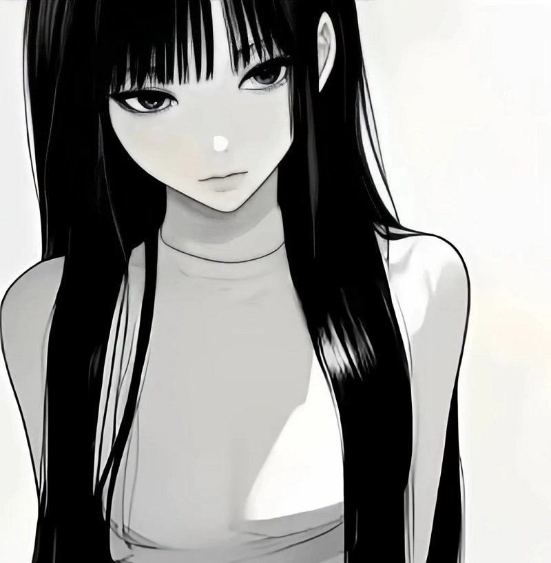Avatar đôi anime đen trắng đẹp và huyền bí