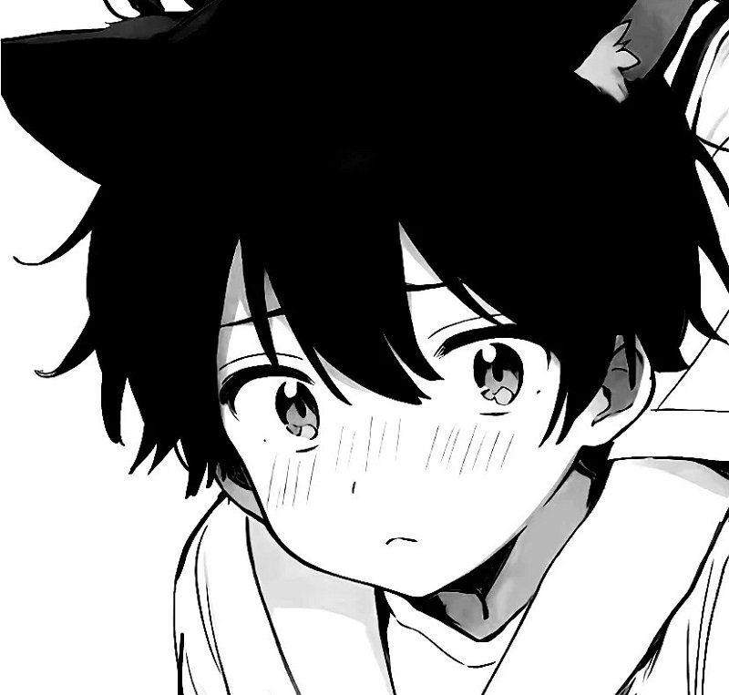 Ảnh avatar đôi anime đen trắng đầy cá tính