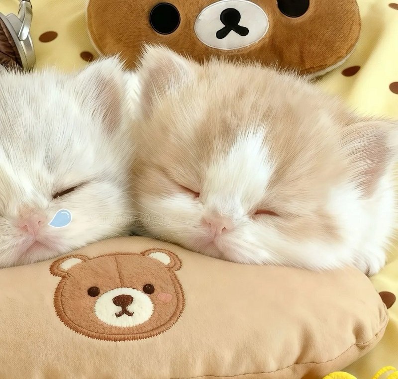 Bộ ảnh avatar đôi cute mèo cho Facebook