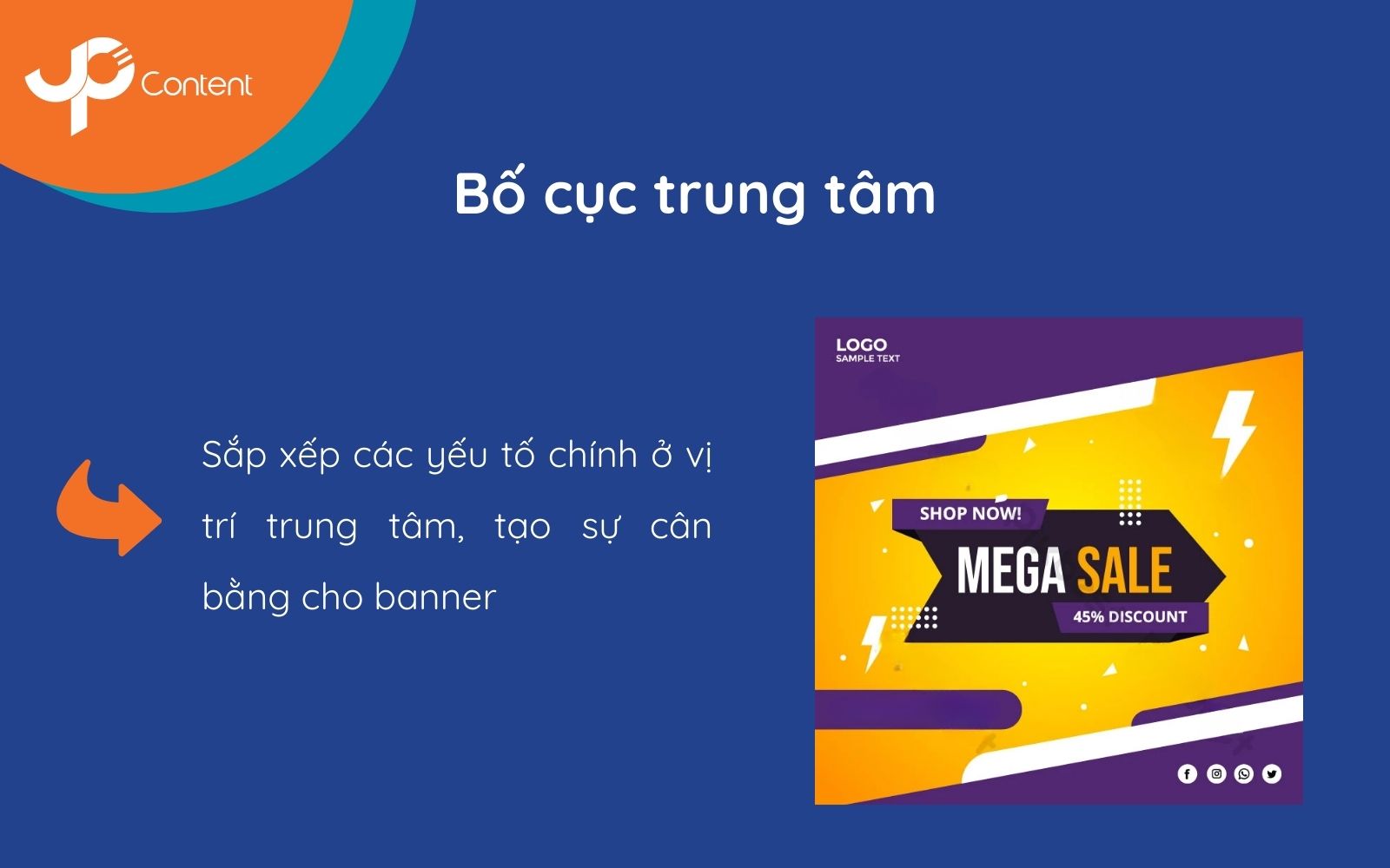 bố cuc trung tâm cho banner