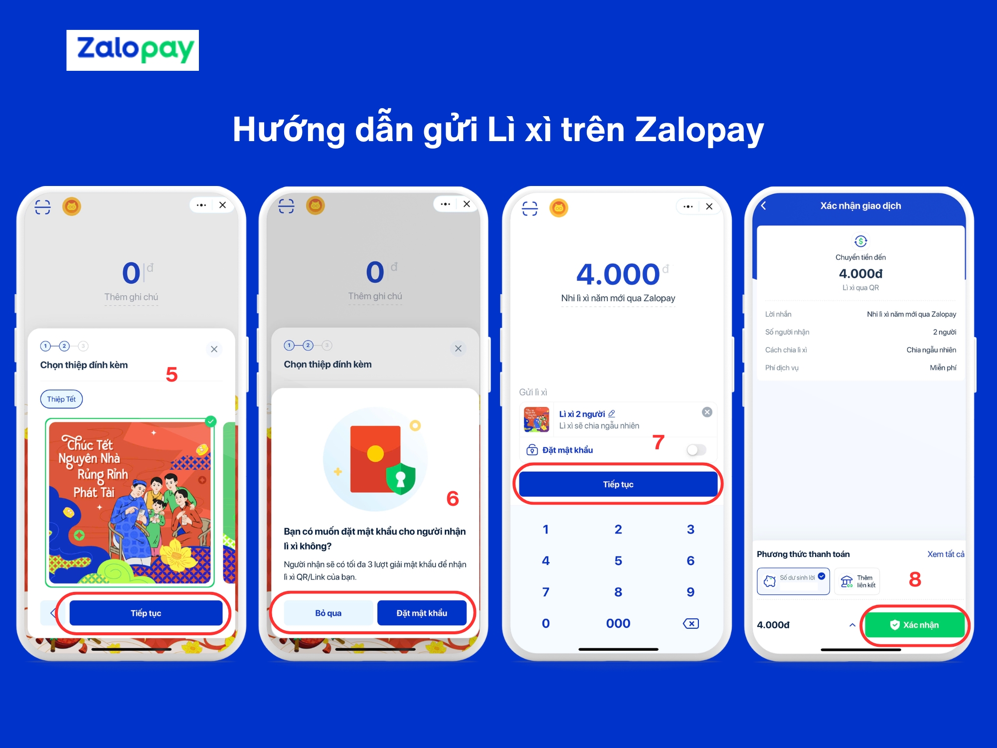 Gửi lì xì trên Zalopay