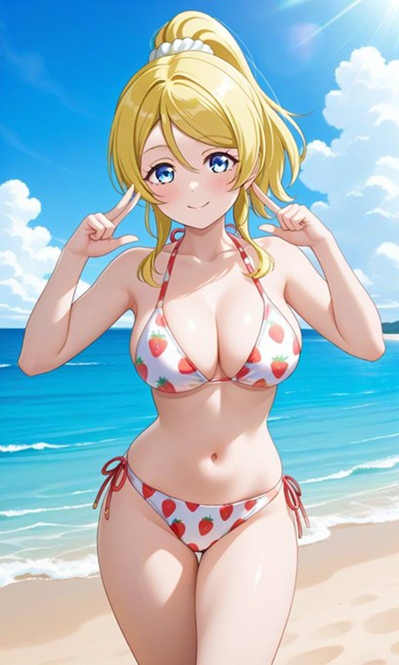 Ảnh gái anime bikini bó sát tôn dáng cong