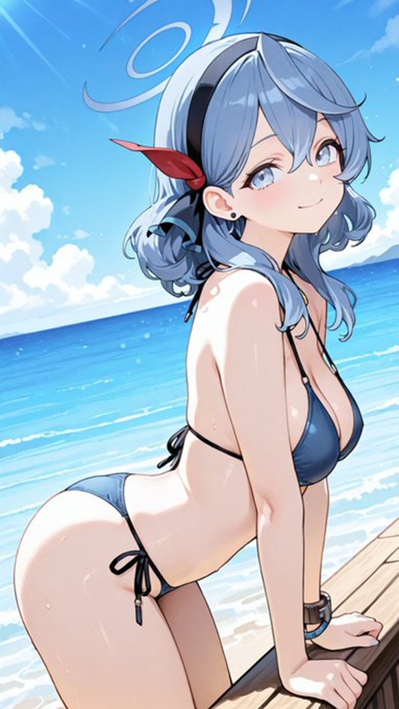 Dáng người chuẩn waifu Ảnh gái anime bikini
