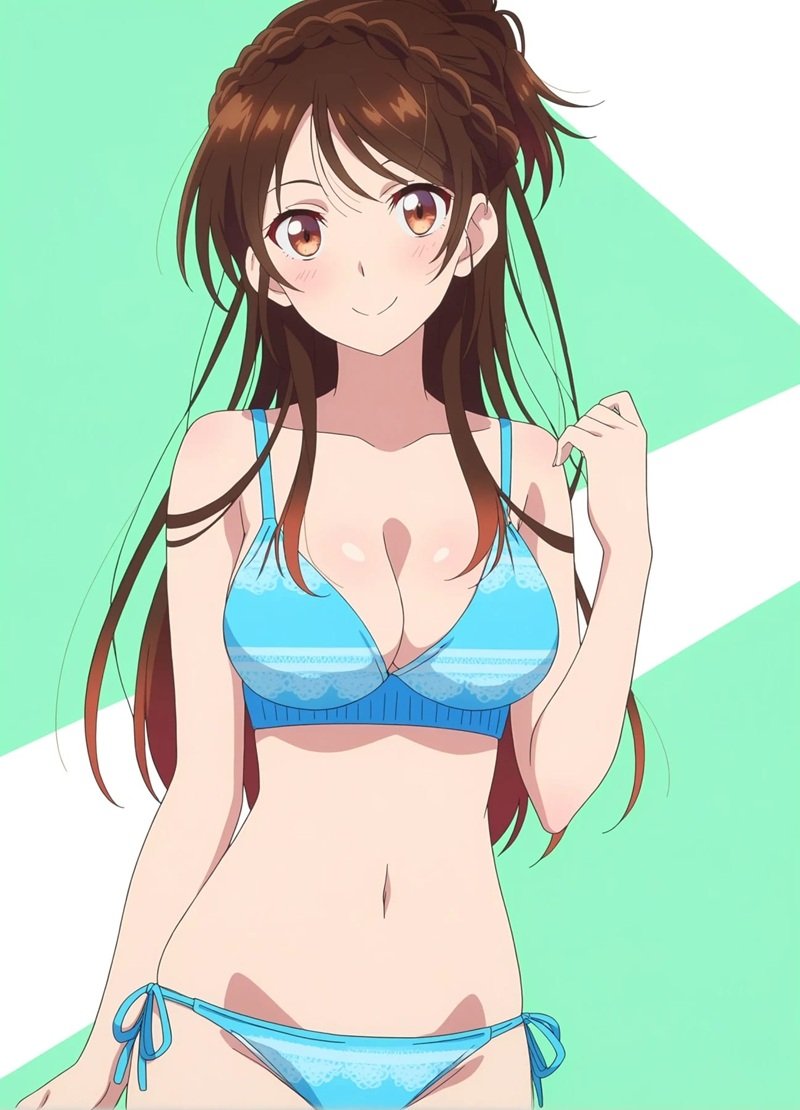 Ảnh gái anime bikini khoe dáng trên du thuyền