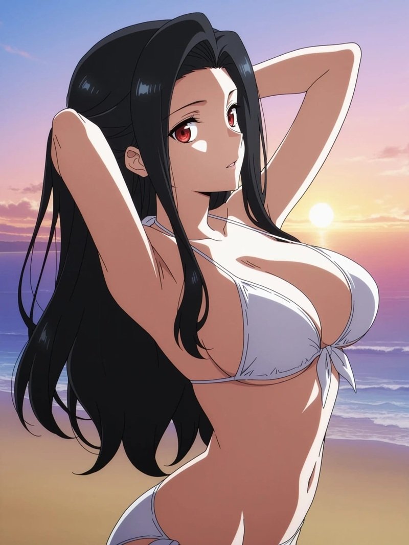 Ánh nắng vàng óng với Ảnh gái anime bikini