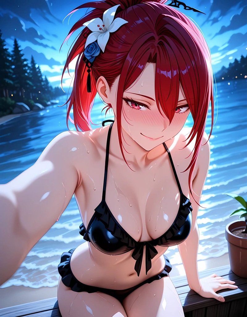 Ảnh gái anime bikini hở hai bên hông nóng bỏng