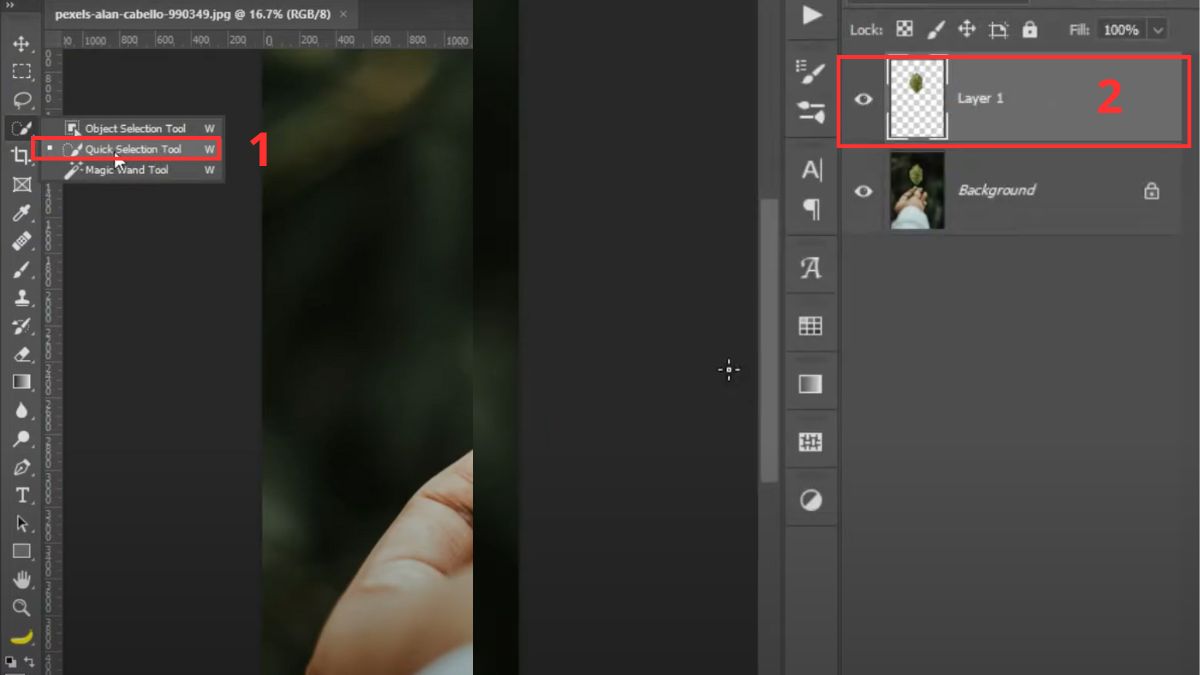 Cách làm hiệu ứng phát sáng vật thể trong Photoshop bước 1 (Hình minh họa)