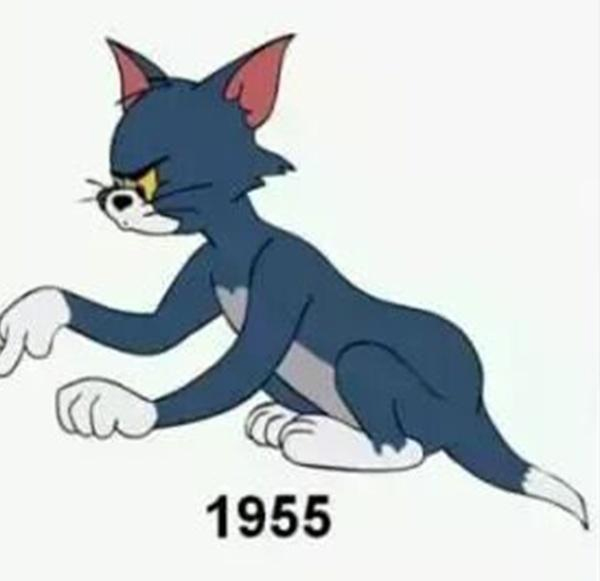 Năm 1958, Tom đã hoàn toàn biến thành mèo xanh.