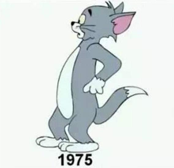 Năm 1980, hình ảnh của Tom đổi thẳng sang màu xám đen