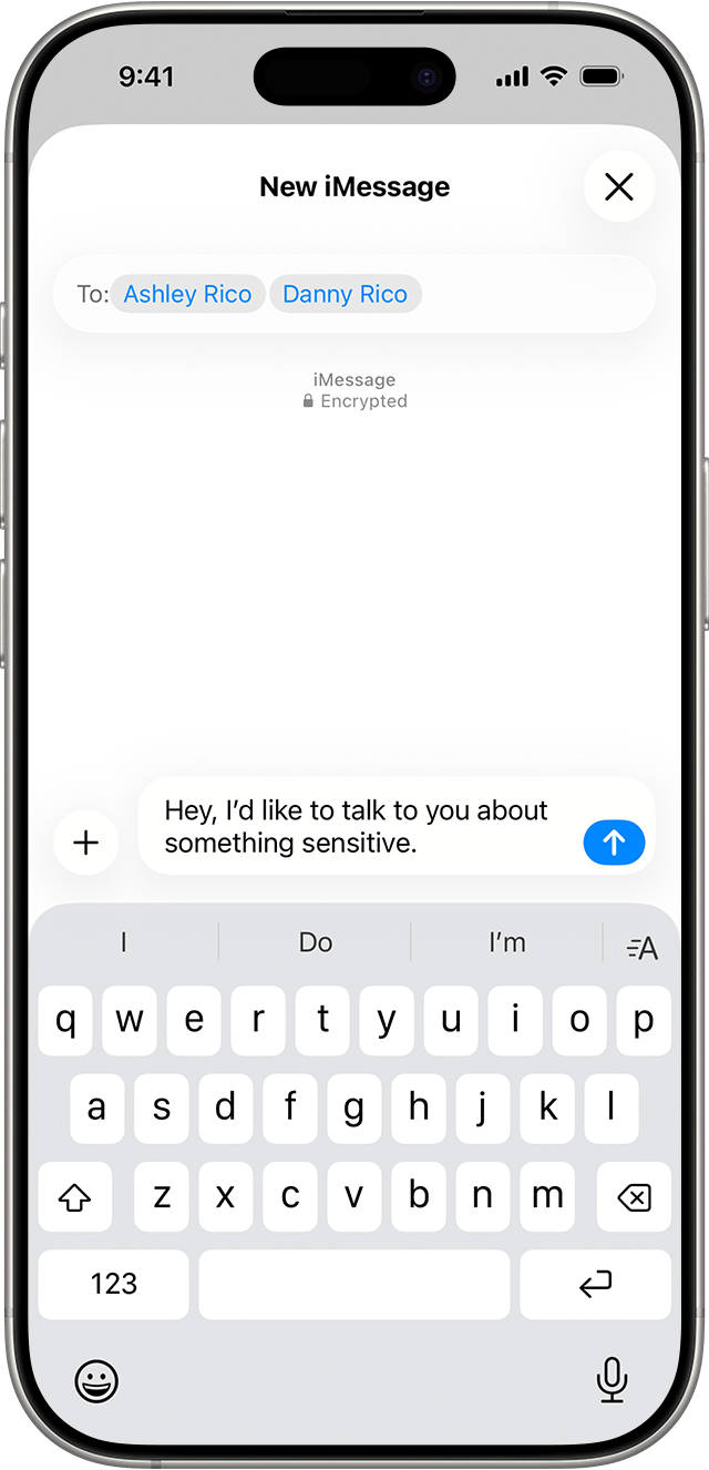 Communication Safety prompts your child to send a message to a trusted adult.