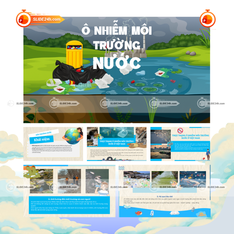 Tổng Hợp 4 Slide PowerPoint Ô Nhiễm Môi Trường Đẹp, Dễ Thuyết Trình