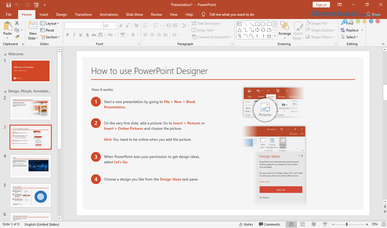 Trình chiếu slide bằng cameo trên PowerPoint 2024