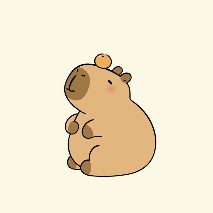 Ảnh capybara cute chibi mập mạp
