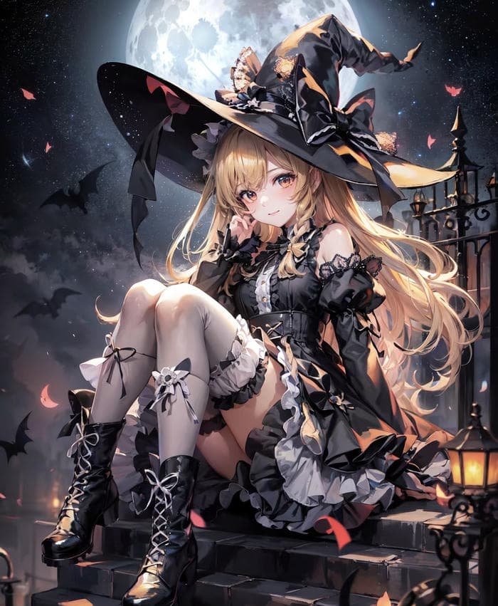 Hình anime nữ với phong cách trẻ trung hiện đại