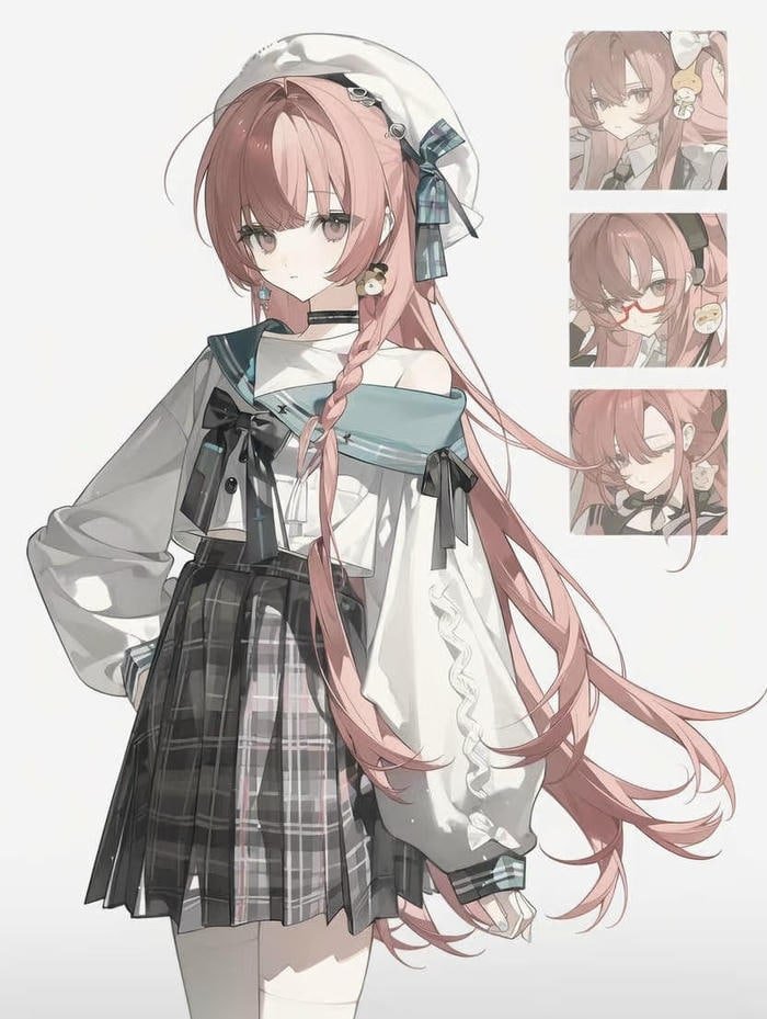 phong thái dịu dàng nhân vật anime nữ
