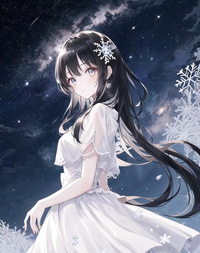 minh họa màu sắc nhân vật anime nữ
