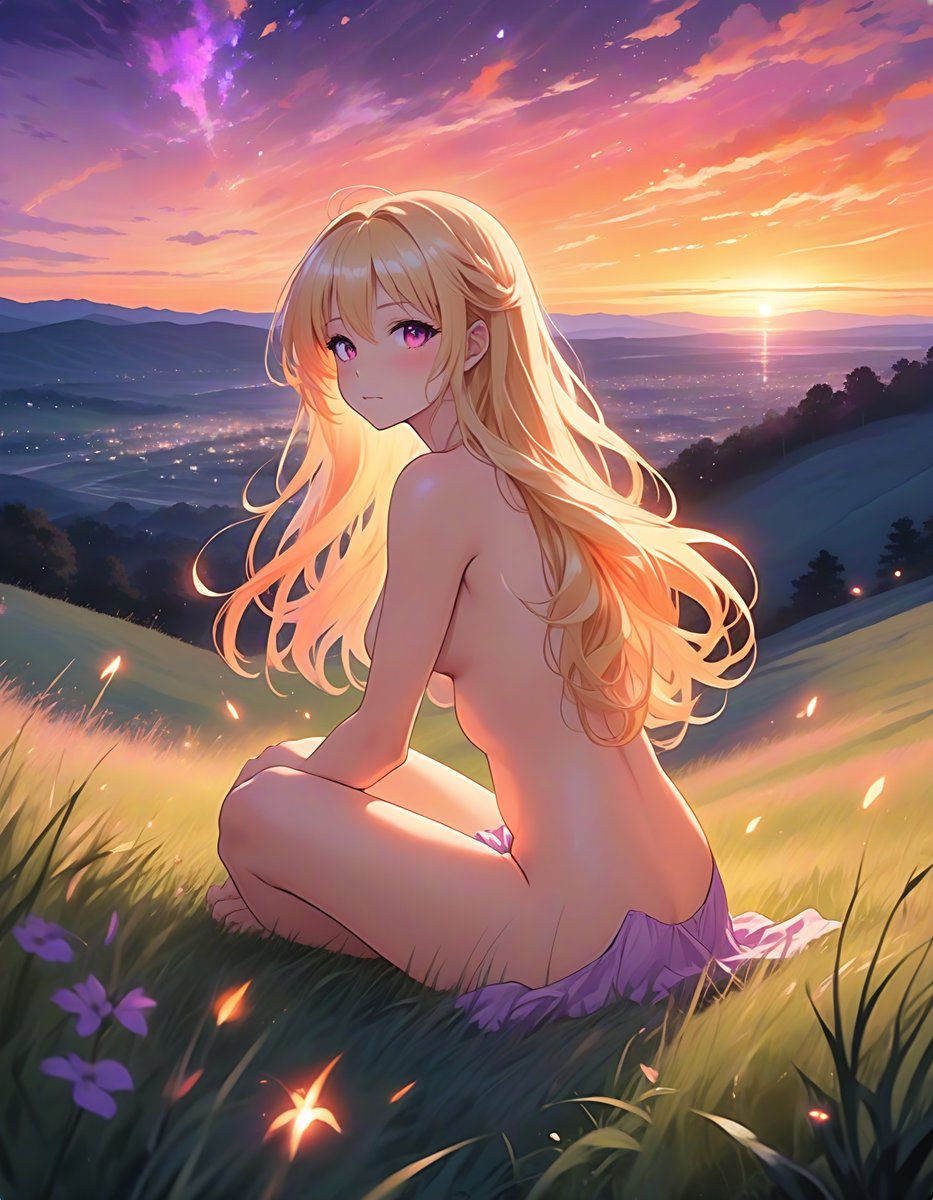 Hai gái anime khỏa thân trên giường hồng với tinh dịch trắng đục