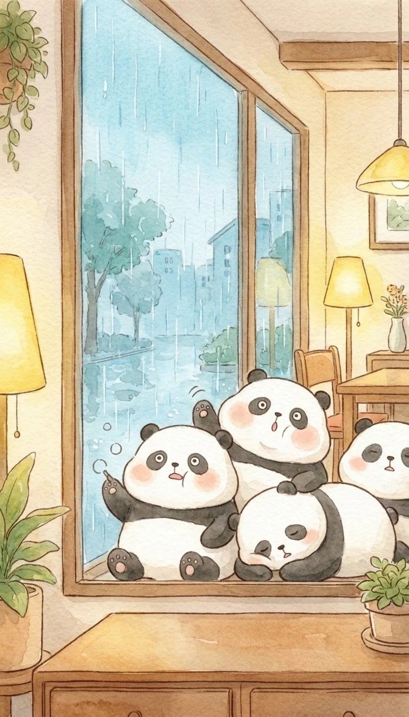 Chú gấu trúc chibi với tạo hình sáng tạo độc đáo