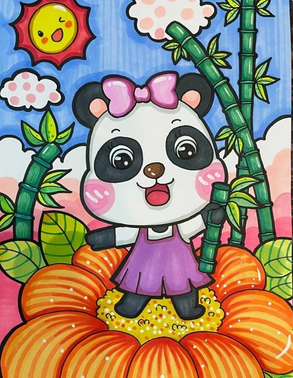 Ảnh gấu trúc chibi ngộ nghĩnh với biểu cảm hài hước