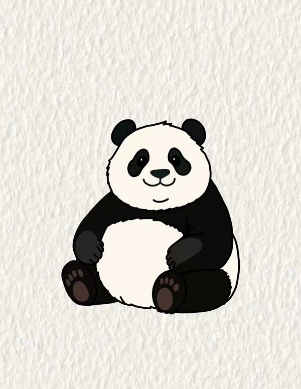 Hình gấu trúc cute với phong cách thiết kế hiện đại