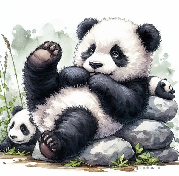 Hình động vật cute với phong cách hoạt hình Nhật Bản