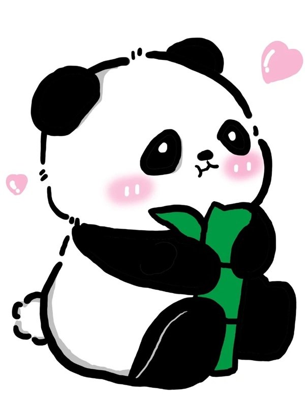 Chú gấu trúc cute với đôi tai nhỏ xinh