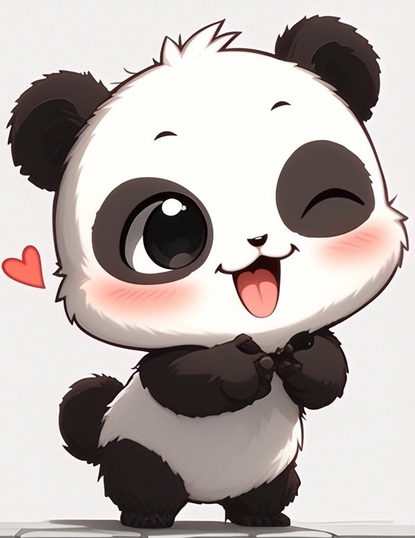 Hình gấu trúc cute phù hợp làm ảnh nền mạng xã hội