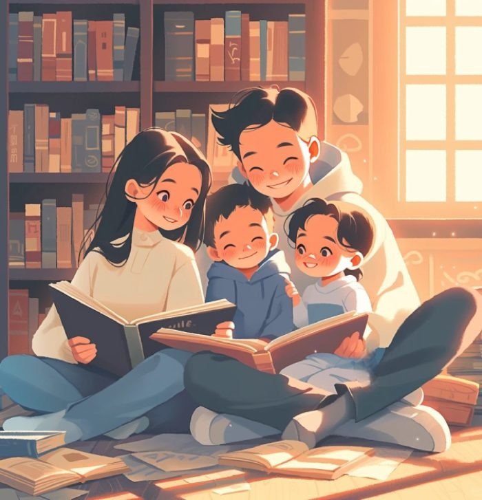 hạnh phúc ảnh gia đình anime sum vầy