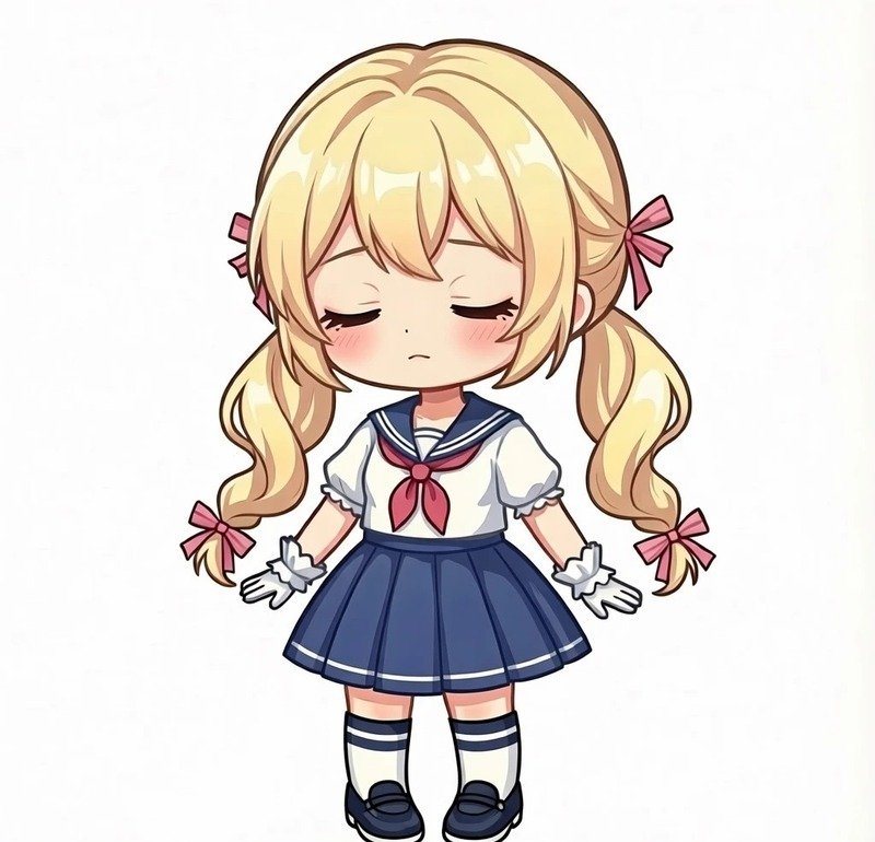 Học sinh chibi đang học bài trong lớp học