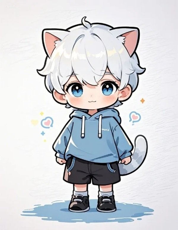 Hình nền nhân vật học sinh chibi đáng yêu